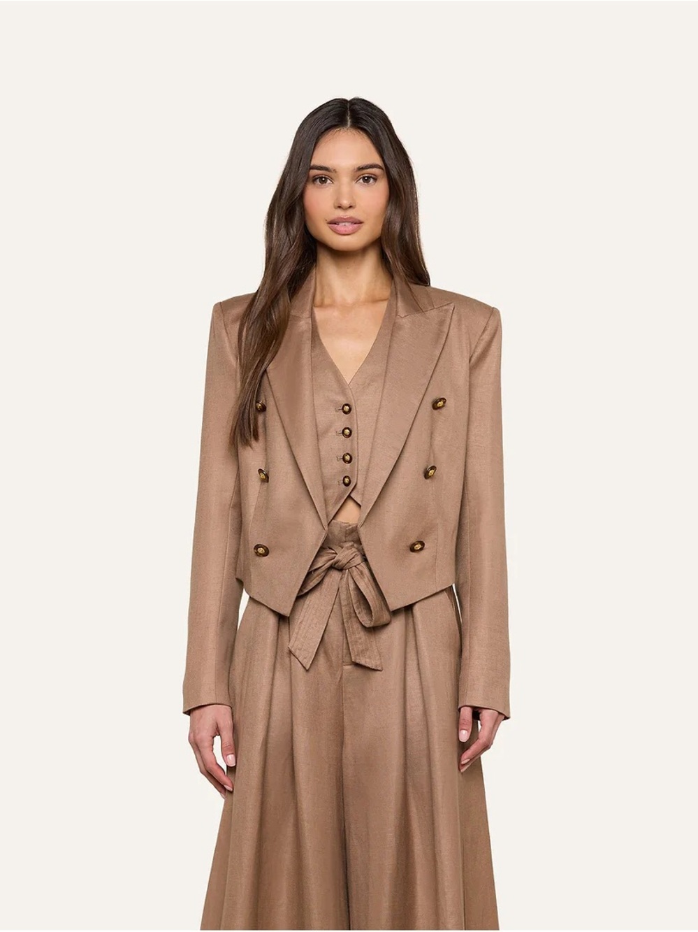 $625 NWT L’agence Lila Linen-Blend Blazer Size 4